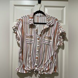 Eden & Olivia women’s xl pinstripe button down